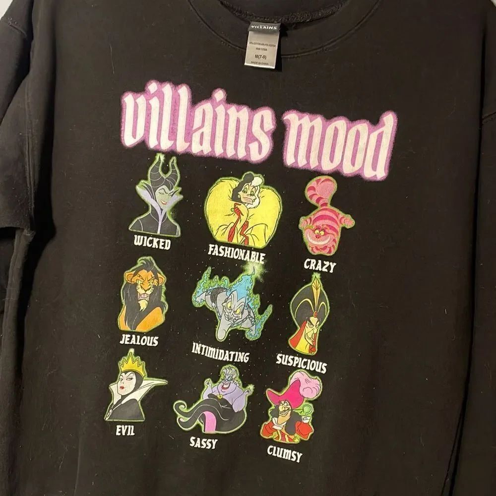 Vintage Disney villains Medium Sweatshirt with Villains moods